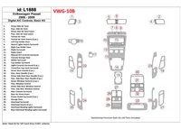 Volkswagen Passat 2006-2009 Ovládanie AC manuálnej prevodovky, základná súprava interiéru BD Dash Dem Kit - 1