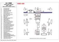 Volkswagen Passat 2006-2009 Ovládanie AC manuálnej prevodovky, kompletná súprava interiéru BD Dash Trim Kit - 1