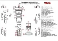 Základná sada Volkswagen Passat 2010-UP, Automatická klimatizácia, Navigačný systém Interiér BD Dash Trim Kit - 2