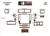 Volkswagen Passat B5.5 Typ 3BG 07.04-06.05 Súprava obloženia palubnej dosky interiéru 3D Dekor palubnej dosky 21 dielov - 2