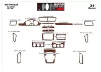 Volkswagen Passat B6 02.05 09.10 Súprava obloženia palubnej dosky 3D interiéru Dekorácia palubnej dosky 18 dielov - 2