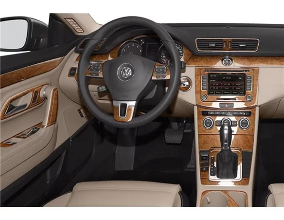 Volkswagen Passat B7 2012-2015 Súprava obloženia palubnej dosky interiéru 3D Dekor na palubnú dosku 45 dielov - 1