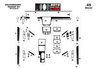 Volkswagen Passat B7 2012-2015 Súprava obloženia palubnej dosky interiéru 3D Dekor na palubnú dosku 45 dielov - 2