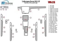 Volkswagen Passat B7 2012-UP SE Model Interiér BD Dash Trim Kit - 2