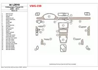 Volkswagen Passat CC 2009-2011 Základná súprava interiéru BD Dash Trim Kit - 1