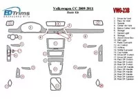 Volkswagen Passat CC 2009-2011 Základná súprava interiéru BD Dash Trim Kit - 2