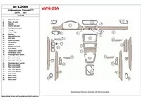 Volkswagen Passat CC 2009-2011 Kompletná súprava interiéru BD Dash Trim Kit - 1