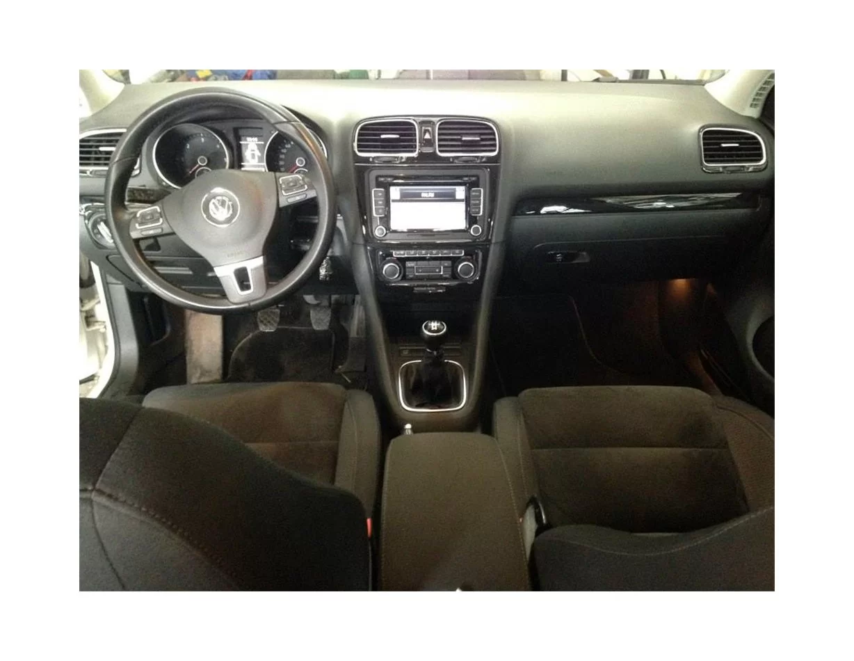 Volkswagen Polo V 6R 09.2009 Súprava obloženia palubnej dosky 3D interiéru Dekorácia palubnej dosky 14 dielov - 1