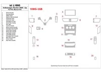Volkswagen Routan 2009-UP Kompletná súprava, manuálna prevodovka AC interiér BD Dash Dem Kit - 1
