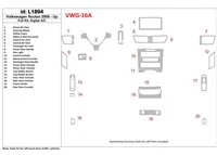 Kompletná súprava Volkswagen Routan 2009-UP, súprava obloženia palubnej dosky pre automatickú klimatizáciu interiéru BD - 1
