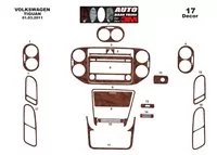 Volkswagen Tiguan 09.2007 Súprava obloženia palubnej dosky 3D interiéru Dekorácia palubnej dosky 17 dielov - 2