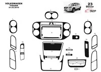 Volkswagen Tiguan 09.2011 Súprava obloženia palubnej dosky 3D interiéru Dekorácia palubnej dosky 23 dielov - 1