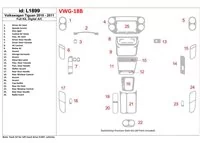 Kompletná súprava Volkswagen Tiguan 2010-UP, súprava obloženia palubnej dosky v interiéri automatického ovládania AC BD - 1