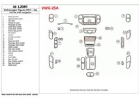 Kompletná súprava Volkswagen Tiguan 2013-UP s vnútornou súpravou NAVI BD Dash Trim Kit - 1