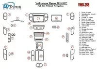 Kompletná súprava Volkswagen Tiguan 2013-UP, bez súpravy NAVI interiéru BD Dash Trim Kit - 2