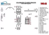 Kompletná súprava Volkswagen Touareg 2004-UP s vnútornou súpravou NAVI BD Dash Trim Kit - 2