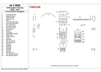 Kompletná súprava Volkswagen Touareg 2004-UP, bez súpravy NAVI interiéru BD Dash Trim Kit - 1