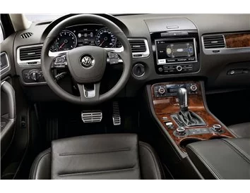Volkswagen Touareg 2011-2017 Súprava obloženia palubnej dosky interiéru 3D Dekor 35 dielov - 1