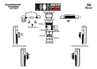 Volkswagen Touareg 2011-2017 Súprava obloženia palubnej dosky interiéru 3D Dekor 35 dielov - 2