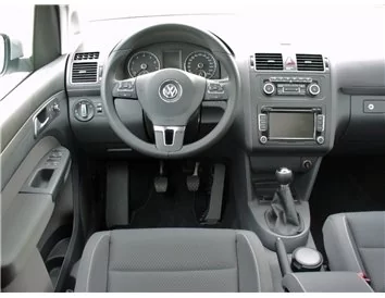 Volkswagen Touran 2010 3D súprava obloženia palubnej dosky interiéru 12-dielna súprava obloženia palubnej dosky