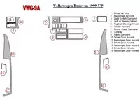 Volkswagen TransporterT4 Eurovan 1999-UP Kompletná súprava interiéru BD Dash Trim Kit - 2 Volkswagen TransporterT4 Eurovan 1999-UP Kompletná súprava interiéru BD Dash Trim Kit - 2