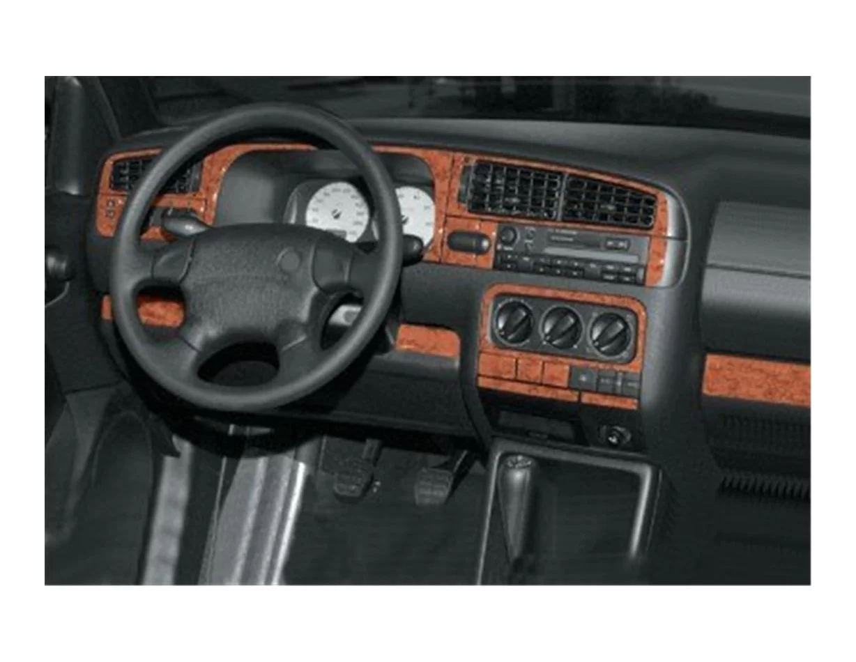Volkswagen Vento 04.95-09.97 Súprava obloženia palubnej dosky interiéru 3D Dekor na palubnú dosku 23 dielov - 1