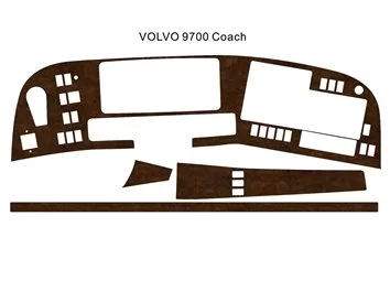 Volvo 9700 Bus Coach 2013 3D súprava obloženia palubnej dosky interiéru 4-dielna súprava obloženia palubnej dosky - 1