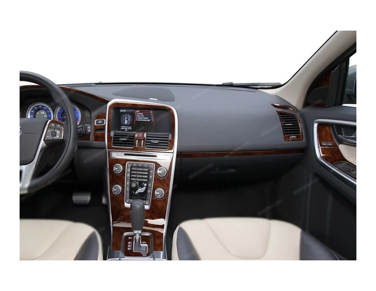 Volvo XC60 2008-2012 3D súprava obloženia palubnej dosky interiéru 30-dielna súprava obloženia palubnej dosky - 1