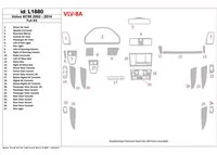 Volvo XC90 2003-UP Kompletná súprava vnútorného obloženia palubnej dosky BD - 1 Volvo XC90 2003-UP Kompletná súprava vnútorného obloženia palubnej dosky BD - 1