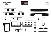 Alfa Romeo 155 1992 Súprava 3D obloženia palubnej dosky interiéru Dekorácia palubnej dosky 26 dielov - 1 Alfa Romeo 155 1992 Súprava 3D obloženia palubnej dosky interiéru Dekorácia palubnej dosky 26 dielov - 1