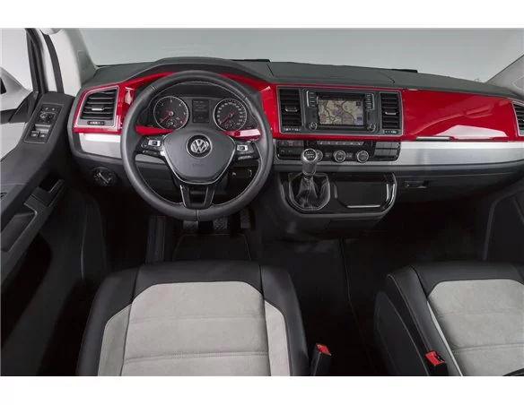 Volkswagen Transporter T6 2016 3D súprava obloženia palubnej dosky interiéru Dekorácia palubnej dosky 20 dielov - 1