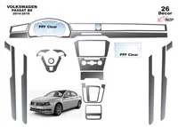 Volkswagen Passat B8 2015-2018 3D súprava obloženia palubnej dosky interiéru 26-dielna súprava obloženia palubnej dosky - 1