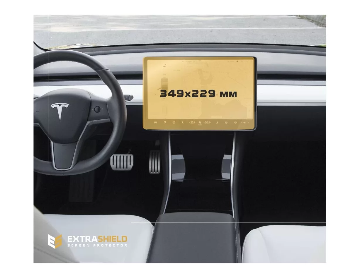 Tesla Model 3 2017 – Predstavte multimediálnu 15-palcovú ochranu obrazovky ExtraShield - 1