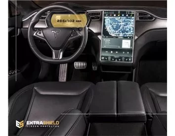Tesla Model S 2012 - súčasný digitálny rýchlomer 12,3" ExtraShield chránič obrazovky - 1