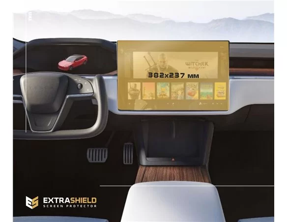 Tesla Model S 2021 – Predstavte multimediálnu 17-palcovú ochranu obrazovky ExtraShield - 1