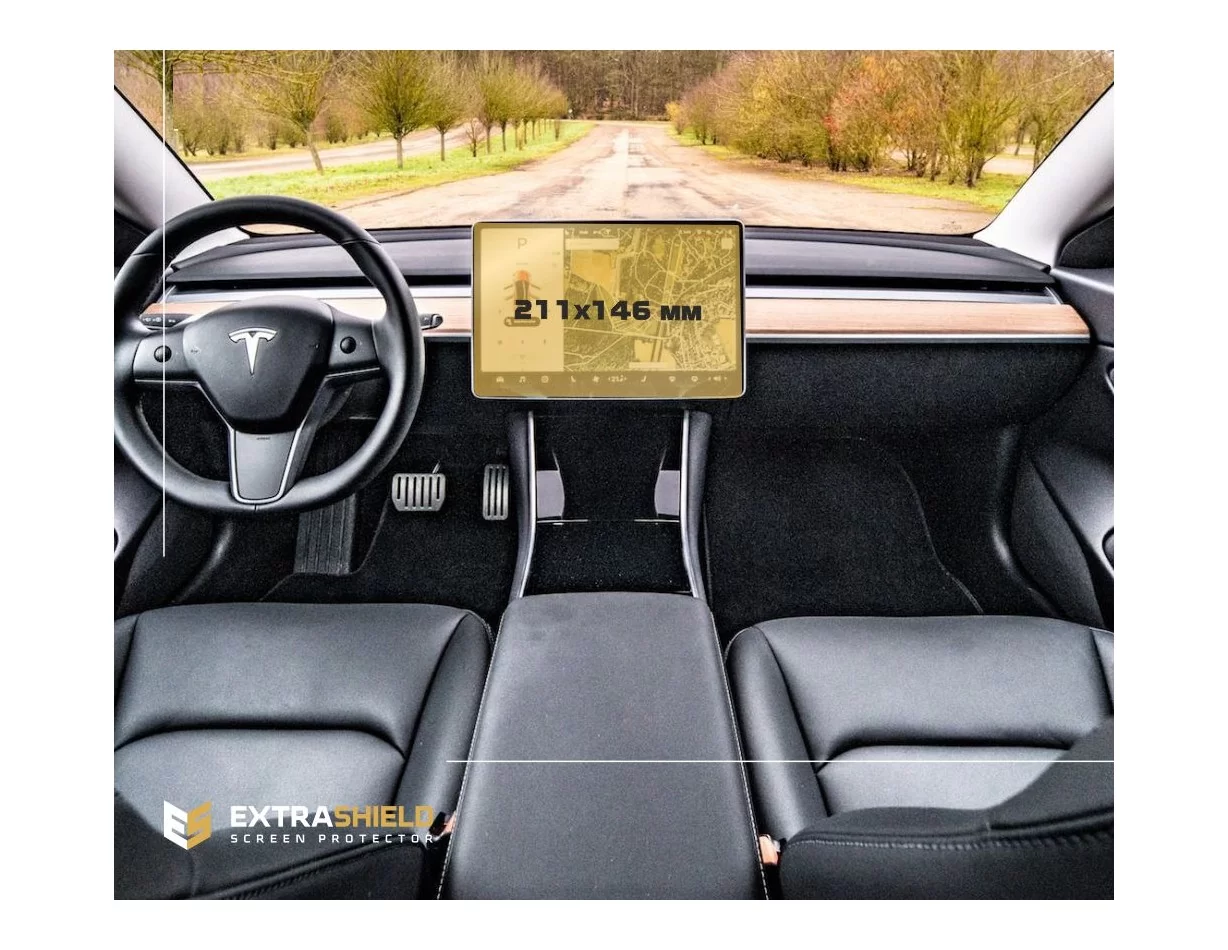 Tesla Model S 2021 - darček ExtraShield chránič obrazovky zadnej klimatizácie - 1