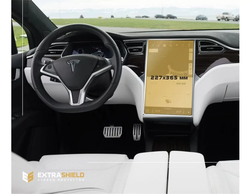 Tesla Model X 2015 – Predstavte multimediálnu 17-palcovú ochranu obrazovky ExtraShield - 1