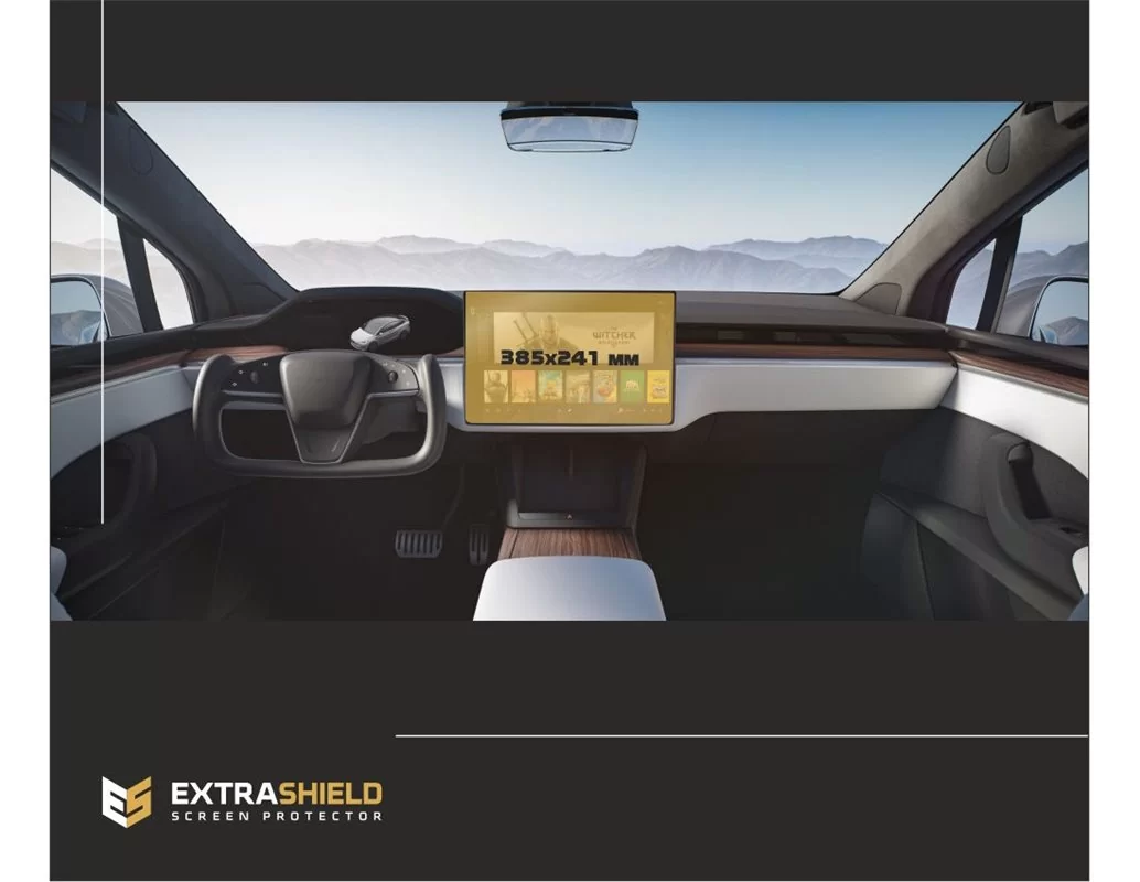 Tesla Model X 2021 – Predstavte multimediálnu 17-palcovú ochranu obrazovky ExtraShield - 1