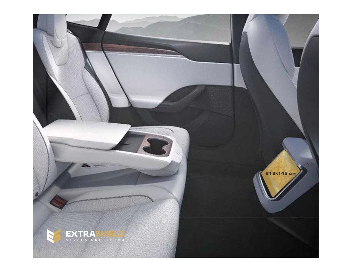 Tesla Model X 2021 – darčekový chránič obrazovky ExtraShield pre zadnú klimatizáciu - 1