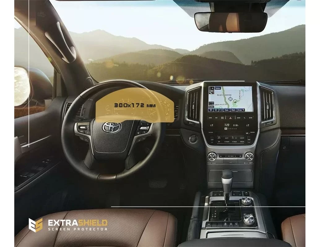 Toyota Land Cruiser 200 2015 – súčasná ochrana obrazovky digitálneho rýchlomera ExtraShield - 1
