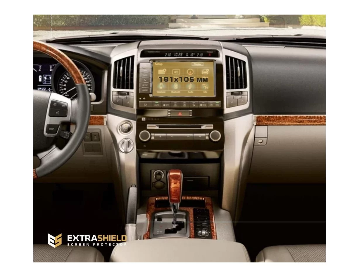 Toyota Land Cruiser 200 2015 – súčasná multimediálna 9-palcová ochrana obrazovky ExtraShield - 1