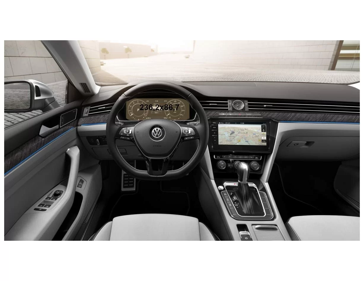 Volkswagen Arteon 2017 - 2020 digitálny rýchlomer VW AID 2019 10" ExtraShield chránič obrazovky - 1