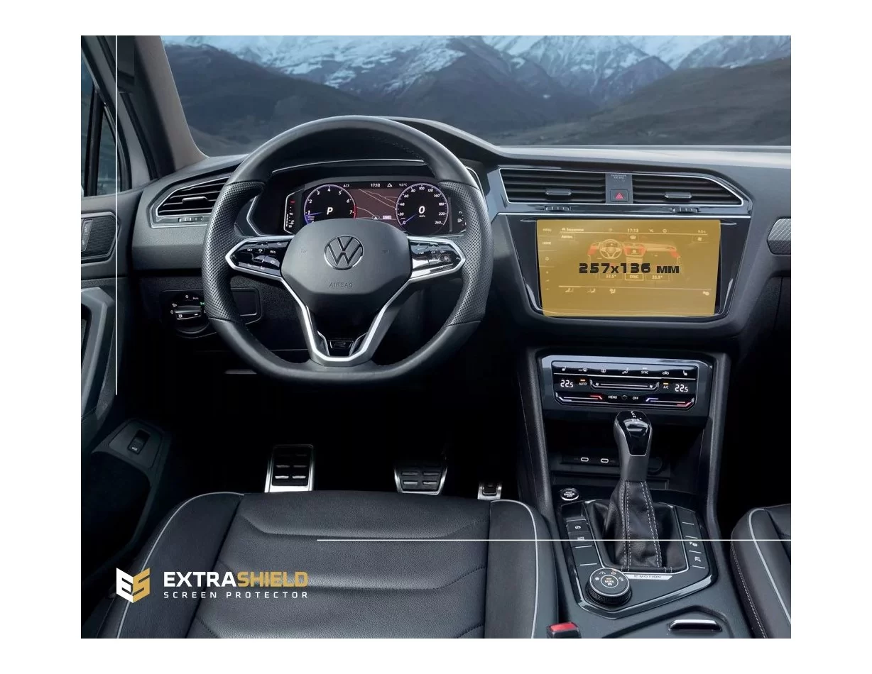 Volkswagen Tiguan (MK2) R-Line 2016 – súčasná ochrana displeja Multimedia Discover Pro 9,2" ExtraShield - 1