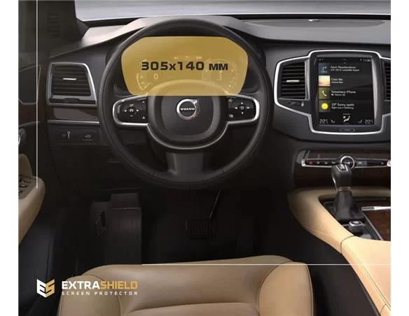 Volvo XC60 2017 – súčasná ochrana obrazovky digitálneho rýchlomera ExtraShield - 1