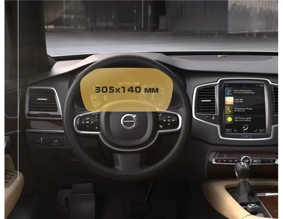 Volvo XC90 2014 – súčasný digitálny rýchlomer 12,3" ExtraShield chránič obrazovky - 1
