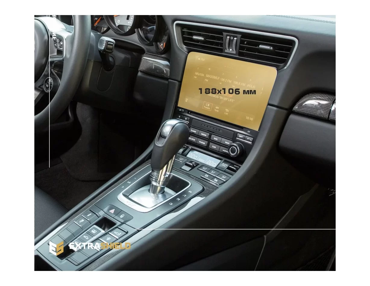 Porsche 911 (991) 2016 - 2020 Multimediálny zvukový balík Plus 7" ExtraShield chránič obrazovky - 1