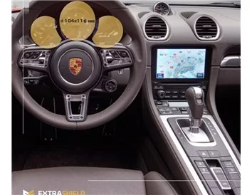 Porsche Boxster 2016 – súčasný digitálny rýchlomer 12" ExtraShield chránič obrazovky - 1