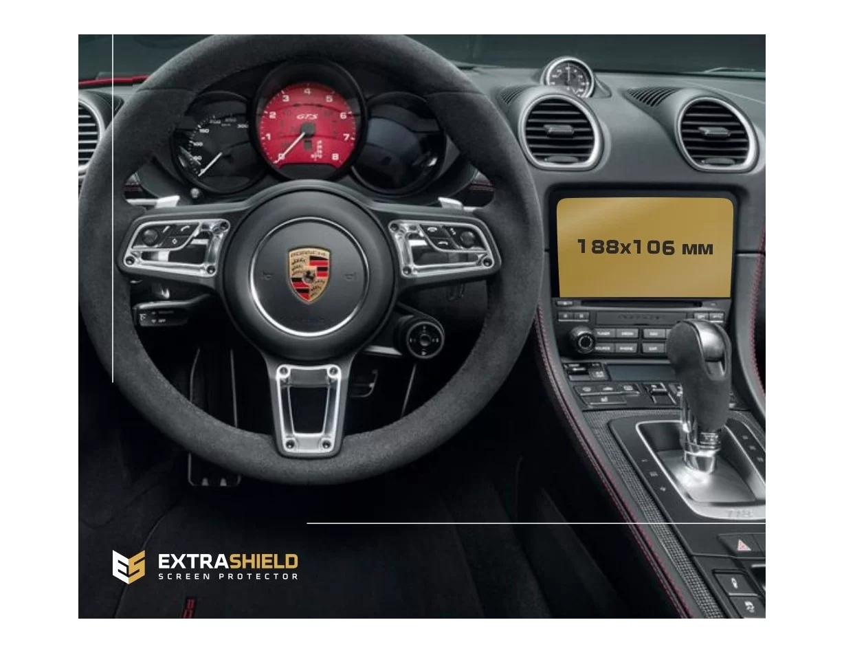 Multimediálny zvukový balík Porsche Cayman 2016 – 2020 Plus 7-palcový chránič obrazovky ExtraShield - 1