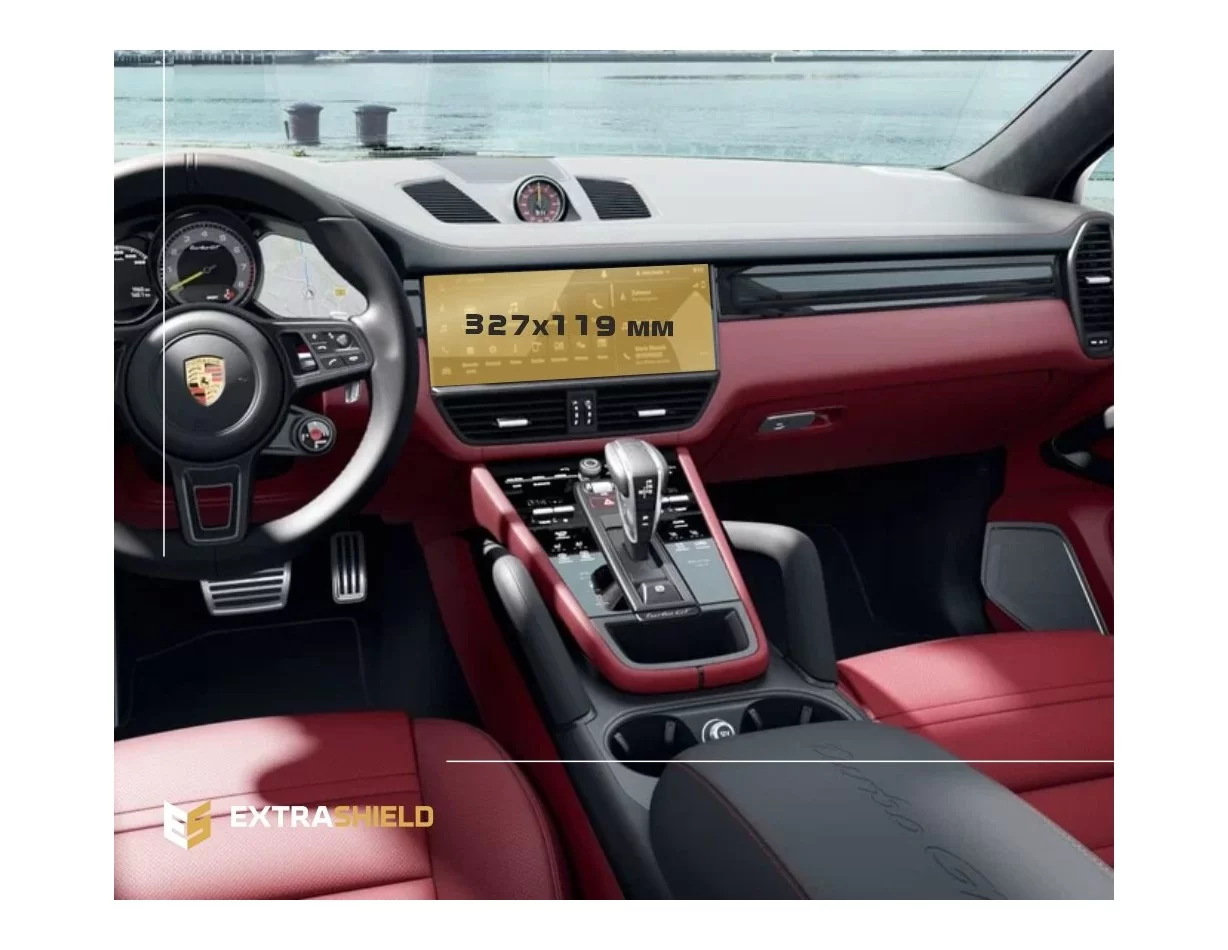 Porsche Cayenne 2017 – súčasný multimediálny 12-palcový chránič obrazovky ExtraShield - 1
