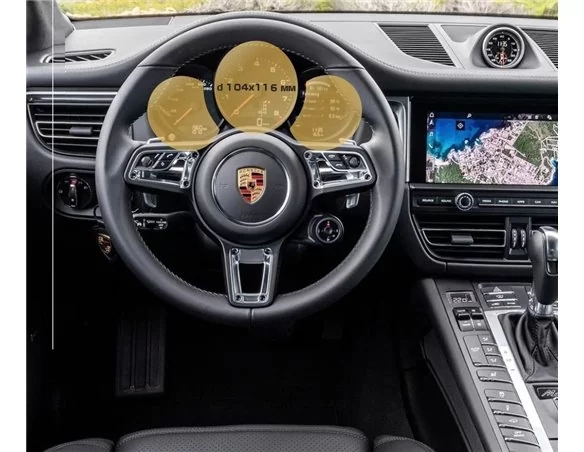 Porsche Macan 2018 – súčasný digitálny rýchlomer 12" ExtraShield chránič obrazovky - 1